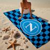 1PC Electric Blue Napoli Logo  Beach Towel - Soft,  Absorbent Microfiber, Lightweight, Ideal for The Beach, Parties, Travel, Camping fan gifts