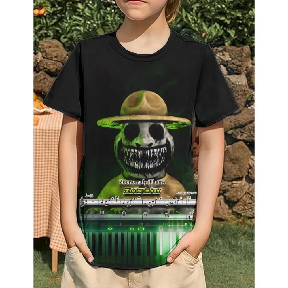 3D Printed Clothes Zoonomaly Kids T-shirts Game Cartoon Anime Figure Harajuku Tees Summer Casual Shirts Streetwear Tops Clothing 3D Printed Anime TEES