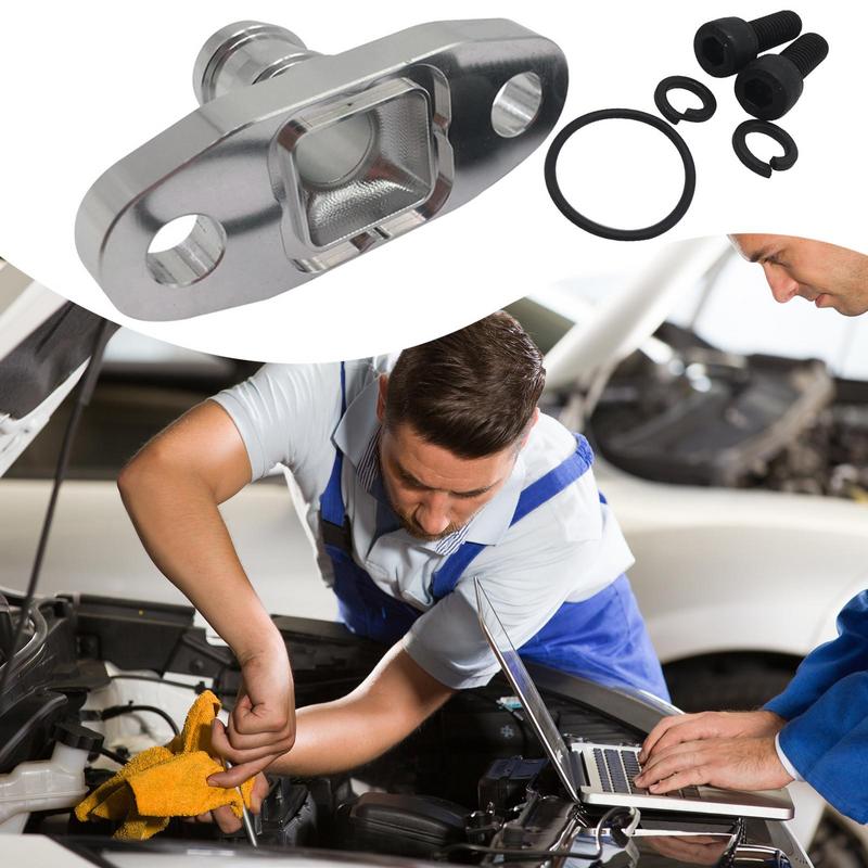 Фланец подачи масла турбонаддува, выпускной фланец, комплект для слива масла, прокладка из алюминиевого сплава, комплект адаптеров, сменные автозапчасти, слив масла турбины