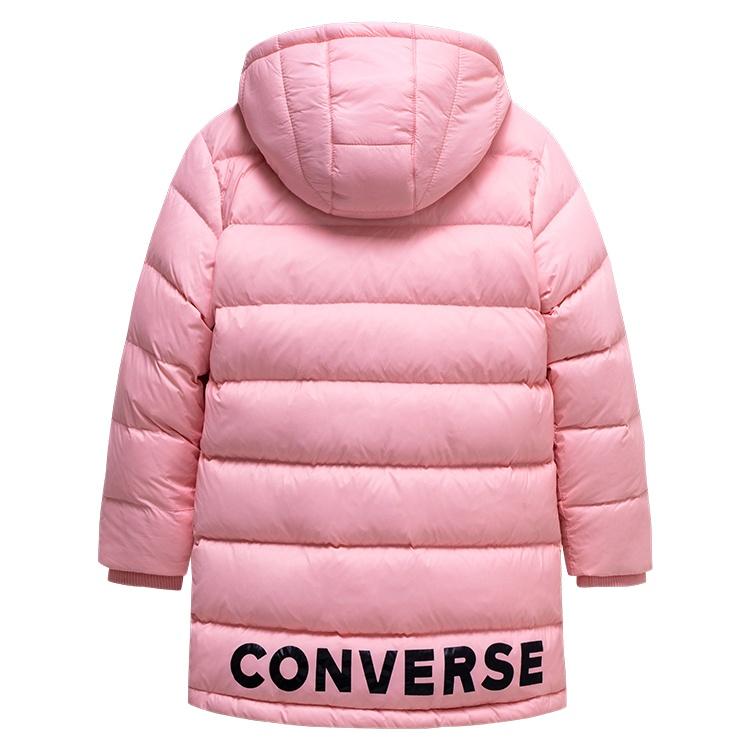 (PS) Converse Long Down Jacket Asia Sizing 'Pink Black' Kids' CV2242085GS-004