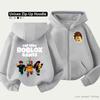 Roblox Kids Zip Hoodie for Kids Ages 4-14 Multiple Pattern Options Unisex Lightweight Zip Jacket HD Print Easy Wear Sporty and Casual Style Polyester