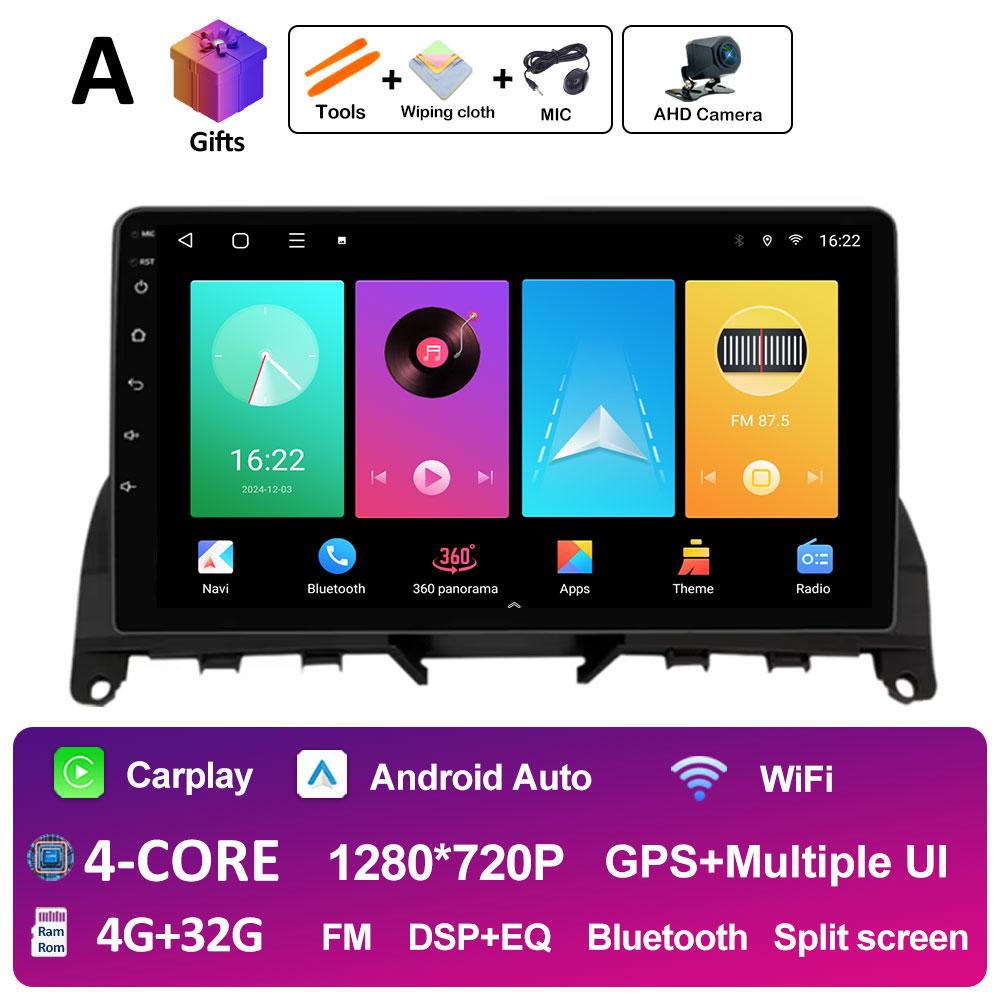 Для Mercedes Benz C Class3 W204 S204 2006 2007 2008 2009 2010 2011 Android 14 Intelligenr System Bluetooth Вентилятор охлаждения GPS Navi