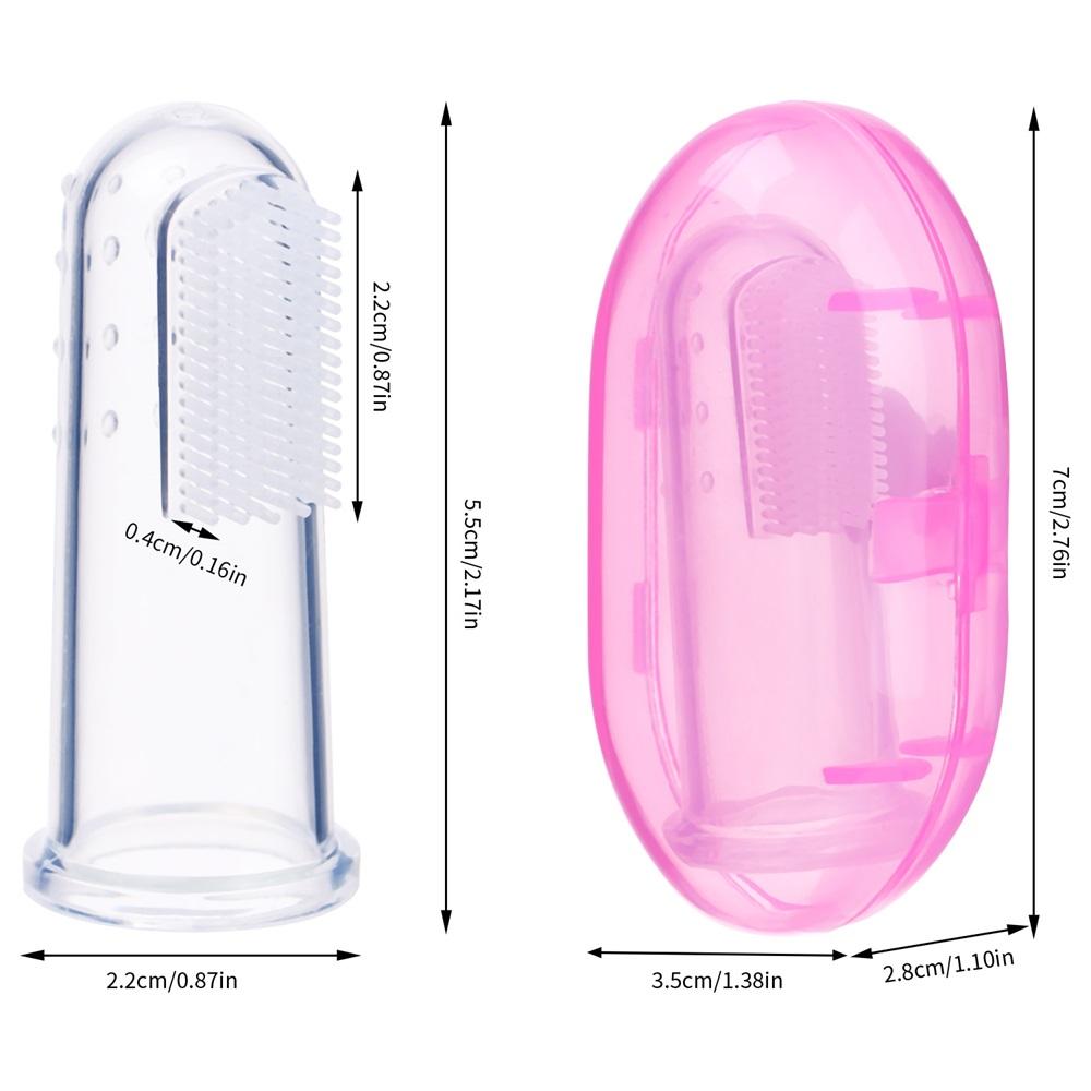 Supplies Soft Bristles PP Storage Box Pet Teeth Cleaning With Case Dog Toothbrush Finger Toothbrush