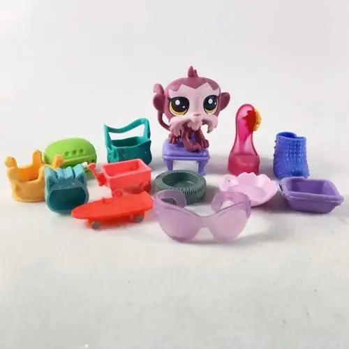 Hasbro Littlest Pet Shop Мультяшная Q-версия Животное Мини-подставки Котенок с короткой шерстью Собака Милый Большеглазый Детские Фигурки Игрушка