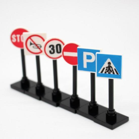 6 шт. Игрушечные украшения для кукольного домика, набор дорожных знаков, мини-указатель, барьер, украшение для кукольного домика
