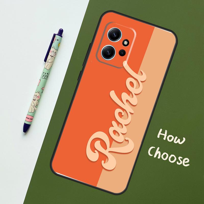 Персонализированный цвет имени для чехла на телефон Xiaomi Redmi Note 12S 11S 10S 9S Note 12 8 9 10 11 Pro для Redmi 12 9 C 10C