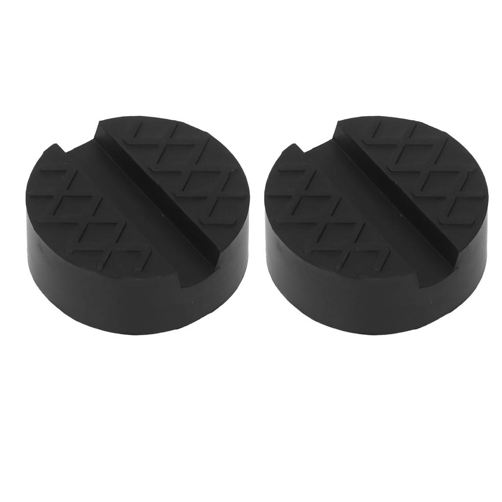 2 Pcs Rubber Jack Pad Good Adaptability Universal Slotted Jacking Lift Puck Reusable Jack Pad
