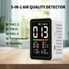 5-in-1 Indoor Particle Monitor with LCD Color Screen PM1.0 PM2.5 PM10 Tracking Temperature Humidity Display USB-C Rechargeable Portable Design