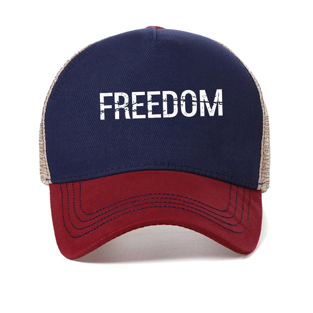 Свобода Бейсболка Мужская сетчатая Кепка Snapback Наружная Модная Кепка с козырьком унисекс Повседневная Кепка тракер дышащая регулируемая кепки
