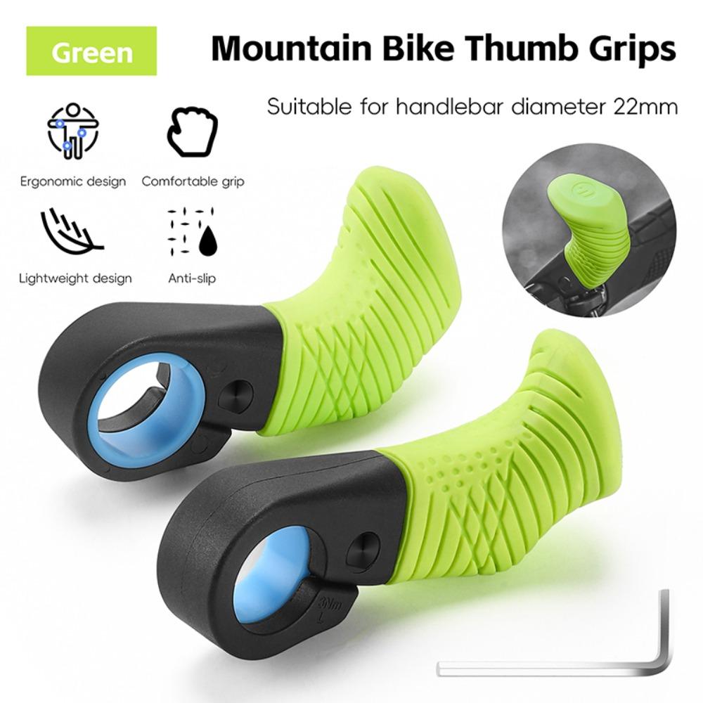 1 Pair Anti-Slip Bicycle Thumb Grips Wear-Resistant Auxiliary Handle Handlebar Rest Mountain Bike