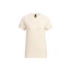 Three Stripe Sports Training Casual Cotton Soft Crew Neck Short Sleeve T-Shirt Women T-Shirts Beige HM7084