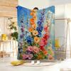 Painting Floral Throw Lightweight g Flannel Blanket Soft Skinfriendly for Summer Cooling