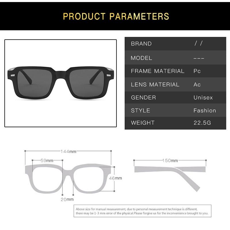 Солнцезащитные очки Box Meter с шипами, женские солнцезащитные очки в стиле ретро для мужчин, минималистичные фотосолнцезащитные очки, модный аксессуар, неполяризованный