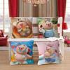 CUTE Pig Pillow Covers Cartoon Sofa Decorative Home Double-sided Printing Short Plush Cute Cushion Cover