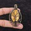Tree Of Life Fossil Coral Pendant Copper Wire Wrapped Gemstone Pendant Handmade Pendant Copper Jewelry Gift For Mother Fossil Coral Jewelry