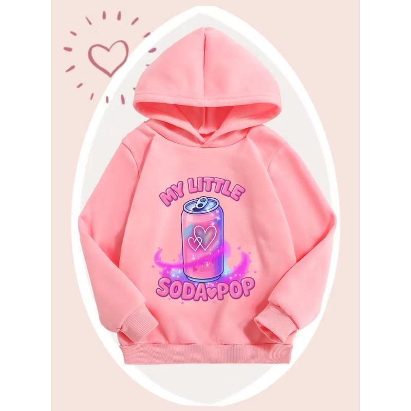 Толстовки для детей My Little Soda Pop Музыка K-Pop Корейское аниме Свитшот Хип-хоп Одежда для мальчиков Подарок Милая надпись Футболка Свободный детский топ