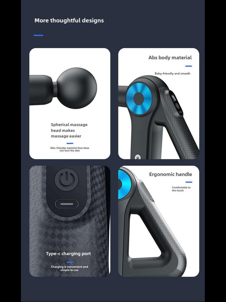 Электрический треугольный массажный пистолет для расслабления мышц и фитнеса