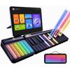 Smart Piano Keyboard - Rainbow Lights Keys, Interactive App Lessons for Beginners, 256+Tones, 100+ Chords Polyphony, MIDI Controller