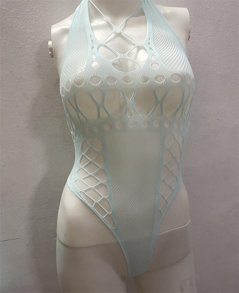 Страстное боди с открытой промежностью и высокой эластичностью