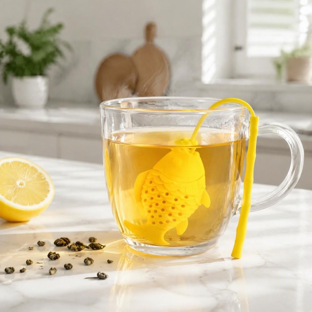Yellow Color Silicone Tea Infuser Food Grade Material Tea Infuser Strainer Tea Brewing