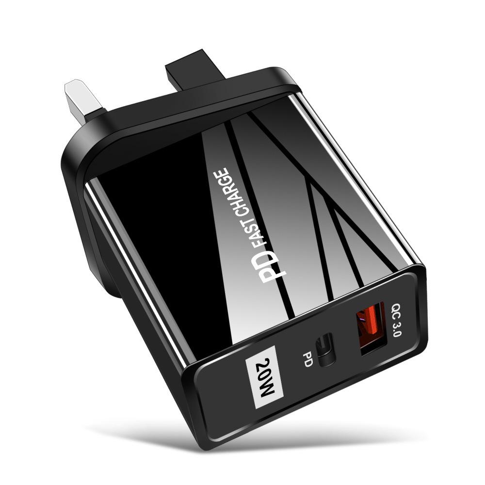 Двойное быстрое USB-зарядное устройство - 5В/9В/12В, QC3.0+PD, стандарты ЕС/США