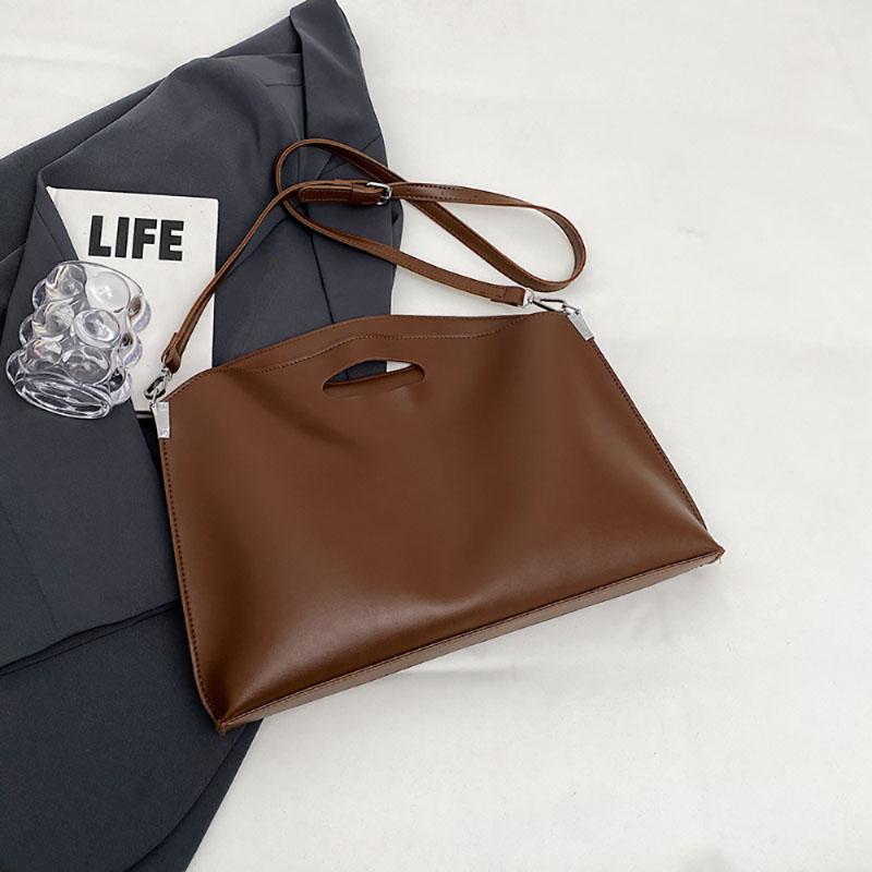 Универсальная сумка большой вместимости для женщин, новая модная сумка через плечо из искусственной кожи с высококачественной текстурой, портфель, сумка через плечо