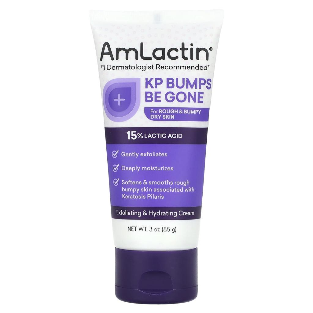 AmLactin KP Bumps Be Gone, Exfoliation & Moisturizing Cream, 3 Oz (85 G)