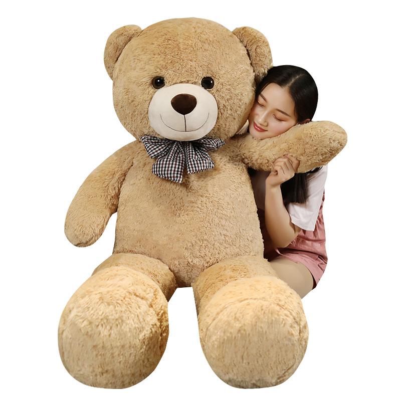 Giant 105cm Soft Teddy Bear Plush Toys White Pink Brown Bear Super Big Hugging Pillow Animal Cushion Children Birthday Gift