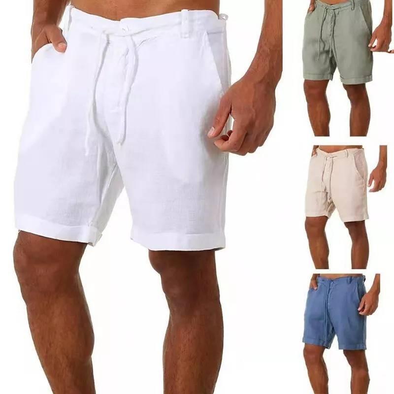 Comfortable Summer Mens Shorts With Moisture-wicking Fabric For Yoga And Fitness