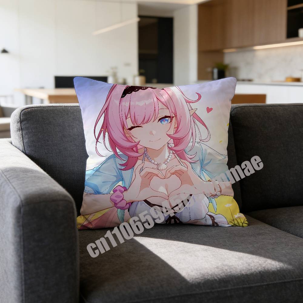 For Honkai Impact 3 Elysia Throw Pillow Case Sham 45X45Cm Decoration Square Sofa Pillowcase Pad Cover