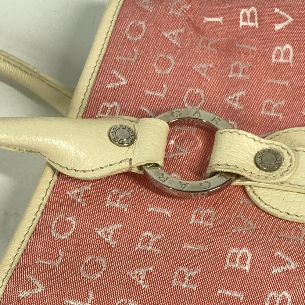 BVLGARI Logo mania Vertical Tote Bag Shoulder Bag Leather/Canvas pink/White