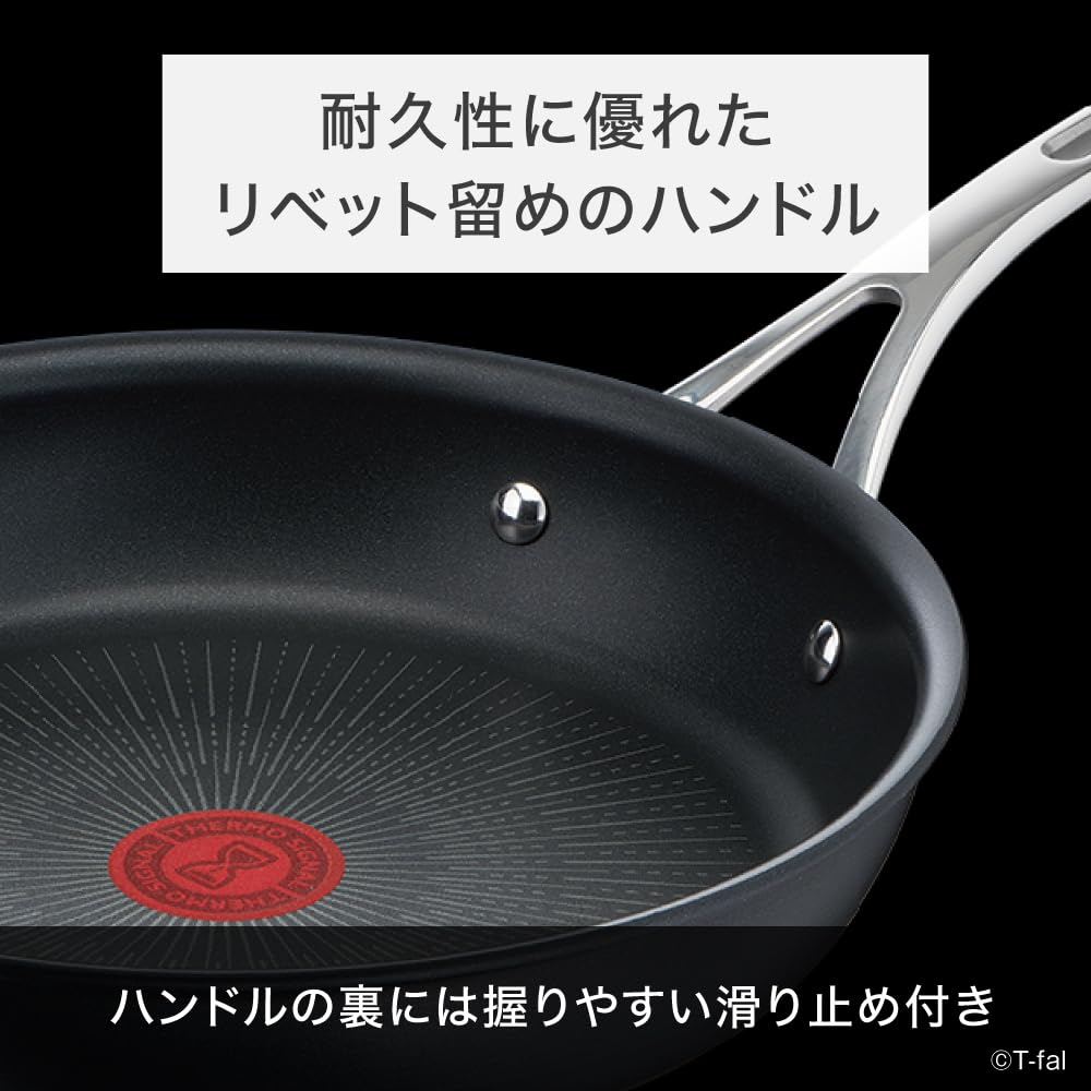 Tefal Сковорода для жарки, совместимая с газом, не содержит вредных веществ, таких как сковорода для жарки Black E52305, 26 см, индукционная, огонь, PFOA, антипригарное покрытие, долговечная,