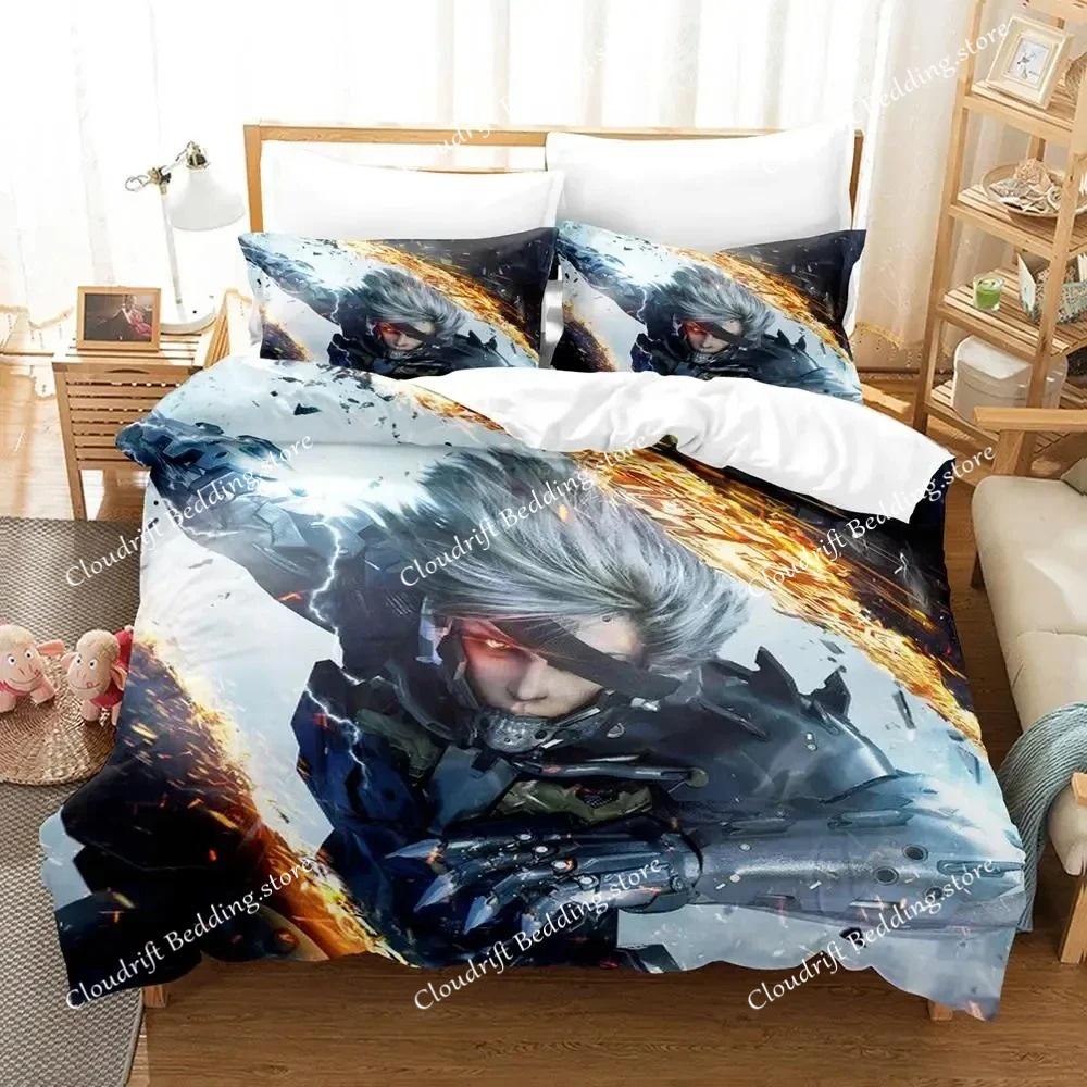 Игра Metal Gear Rising Revengeance Постельное белье Пододеяльник Постельный комплект Одеяло Чехол Наволочка Одеяло King Queen Size Мальчики Взрослые