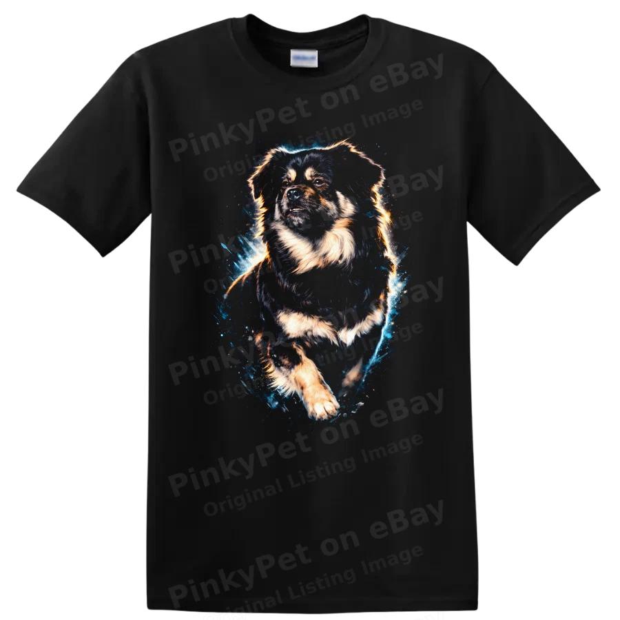 Dog T Shirt Colorful Dog Art Design For Pet Lovers 3D Effect Tee