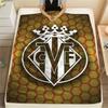 Villarreal CF logo FlAannel Blanket, High quality Comfortable for All Seasons, Home Decor, Warmth and Comfort