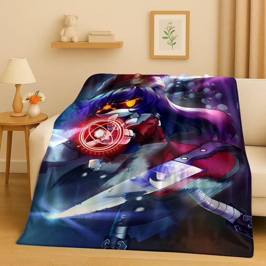 HD Cartoon Murder Drones V Uzi J Robot Flannel Blanket,Ultra Soft Warm Plush Throw for Home Bedroom Bed Sofa Cover Picnic Kids