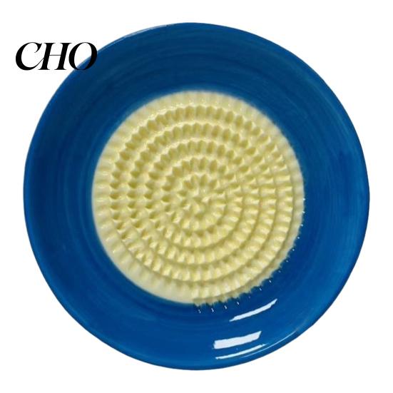Garlic Mincer Bowl Ceramic Ginger Grater Plate, Manual Dish, Multifunctional Masher Grinding Disc for Food, Kitchen Puree And