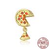 New Charms 925 Silver Fruit Food Goblet Hamburger Coffee Cup Beads Fit Bracelet Necklace DIY Jewelry