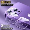 3Pcs Camera Lens Glass Protectors for IPhone 15 13 14 Pro Max 12 Mini Camera Tempered Glass On IPhone 14 Plus 11 Pro Back Clear HD Lens