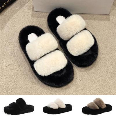 Осенне-зимние хлопковые тапочки, домашние теплые домашние хлопковые туфли на толстой подошве, женские тапочки, милые пушистые тапочки