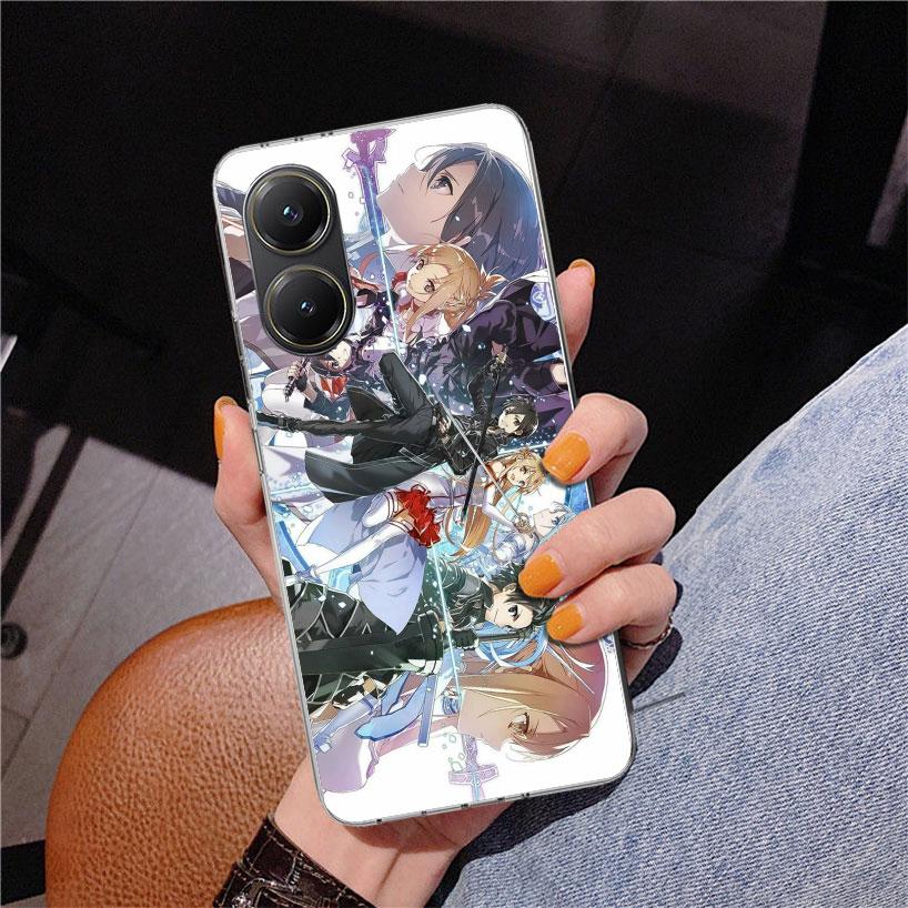 Чехол для телефона Anime Sword Art Online SAO для Xiaomi Poco X7 X6 X5 Pro F7 Ultra Redmi 15C 15 13C 13 12C 12 10 10A 10C 9 9A 9C 9T Cov