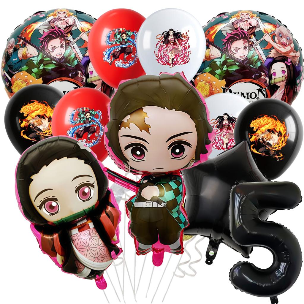 Anime Demon Birthday Party Decoration Disposable Tableware Plate Tablecloth Cup Napkin Baby Shower kids Party Favors Supplies