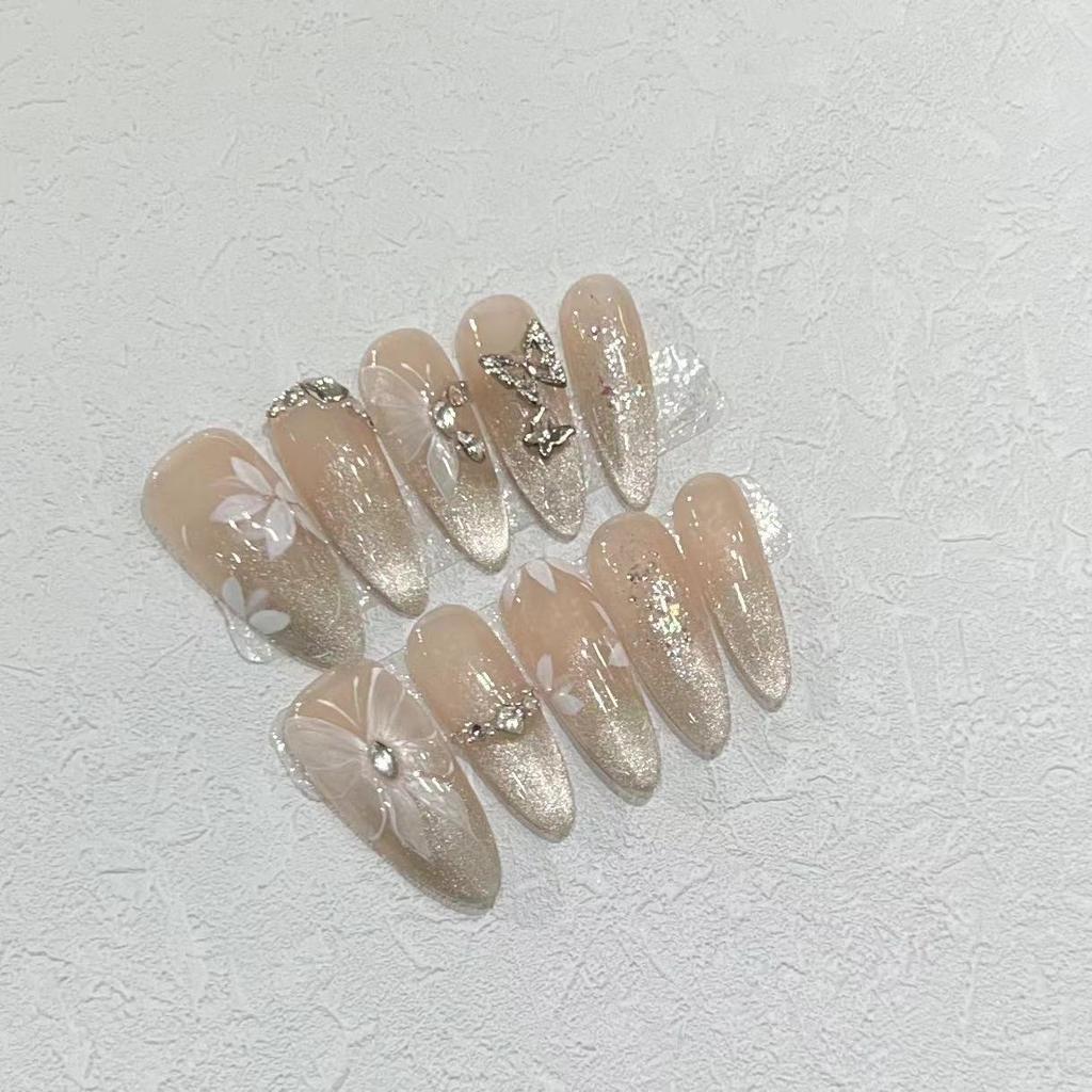 New Style Pure Desire Butterfly Wear Armor Handmade Nail Tablets Fake Nail Patches Nail Art Tablets Finished
