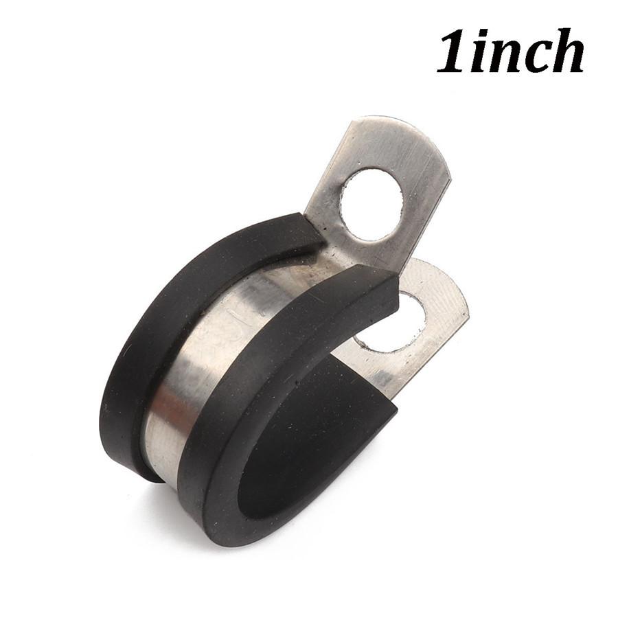 Универсальный 40 шт. 1 дюйм Нержавеющая сталь Кабельный зажим Резиновый амортизированный Изолированный зажим Металлический зажим Держатель трубы для установки трубы или провода