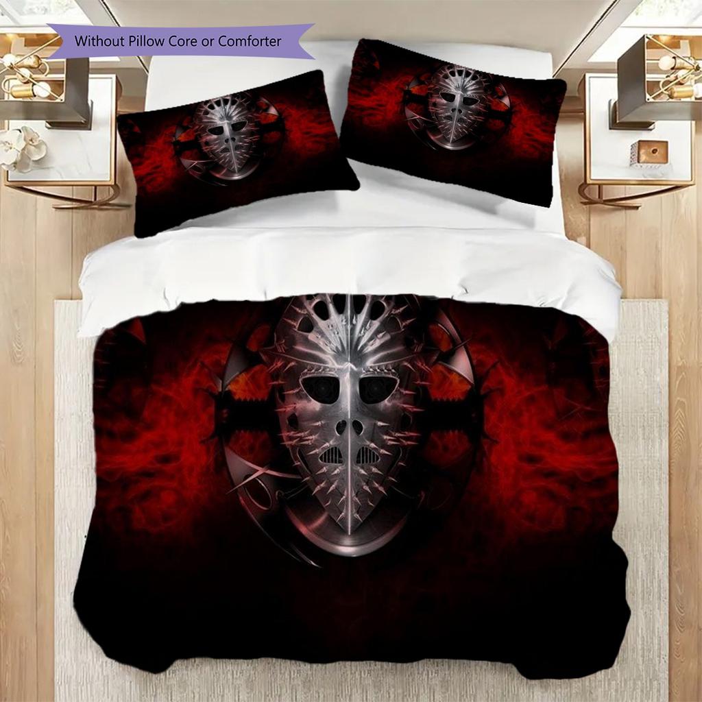 Horror Movie Night Set Threepiece Set 1 Duvet Cover 2 Pillowcase Without Core Christmas Birthday Gift Bedding Set
