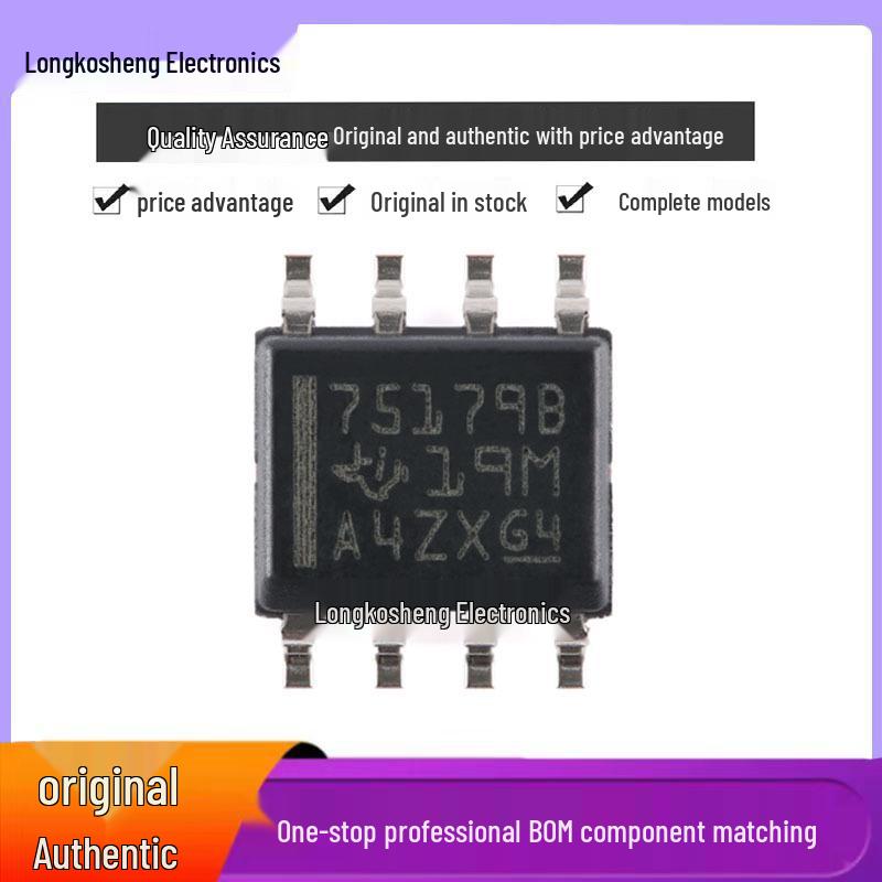 Authentic SN75179BDR SOP-8 RS-485 Interface IC Chip with Silkscreen 75179B