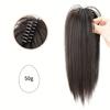 MISS WIG Synthetic Black Straight Half Ponytail Extension Claw Clip Hairpiece For Ponytail Hair Heat Resistant Women Party Hair Accessories
