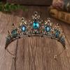 Shiny Baroque Crown Elegant Princess Rhinestone Crown Exquisite Bridal Tiara  Women/Girls