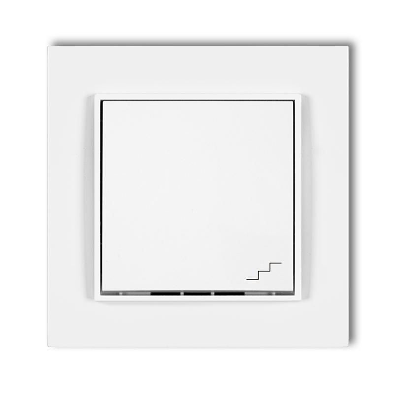 Staircase switch with frame karlik mini, white color