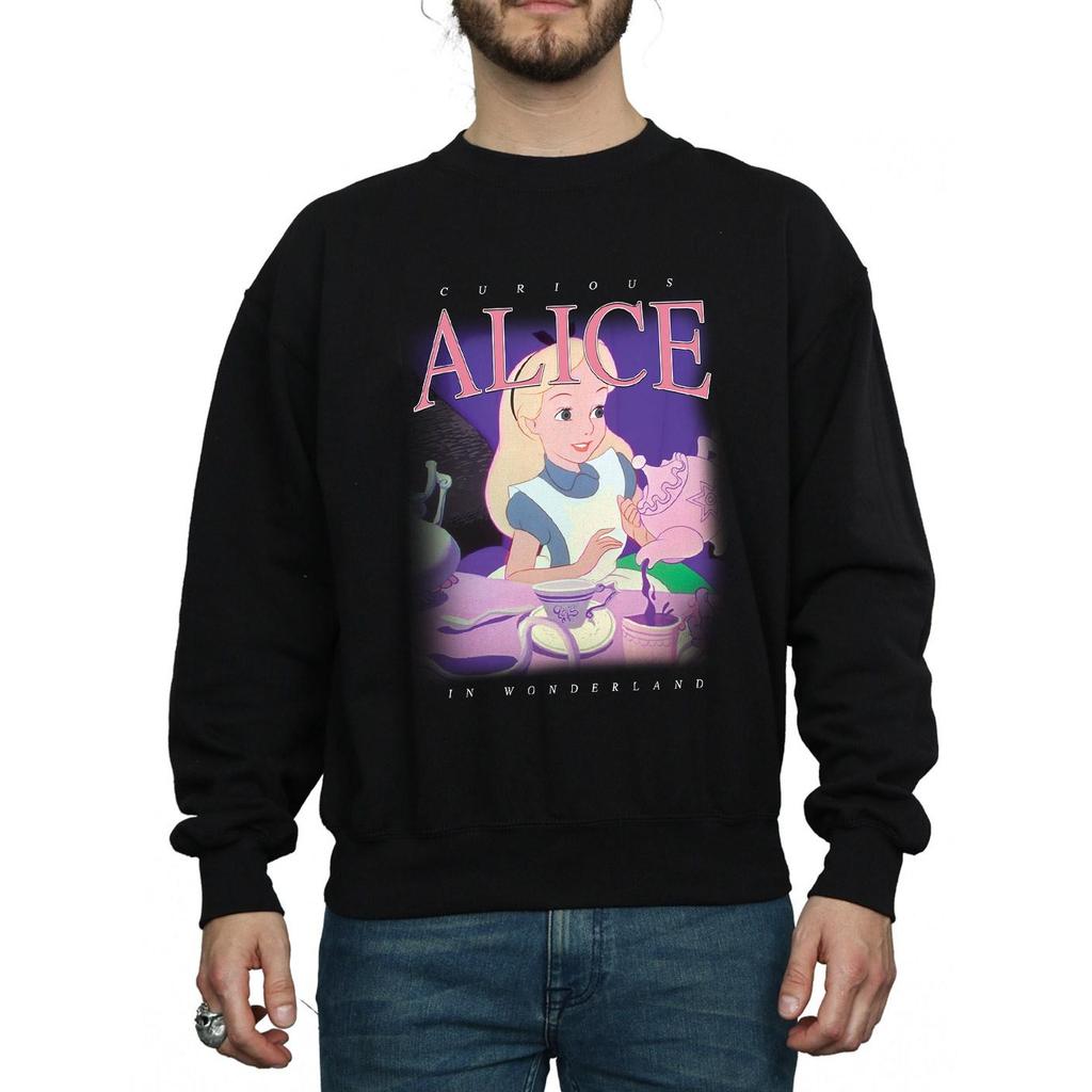 Disney Mens Alice In Wonderland Montage Sweatshirt
